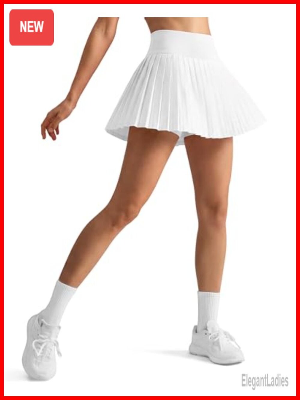 G4Free Pleated Tennis Skort Seamless High Waist Golf Pickleball Athletic